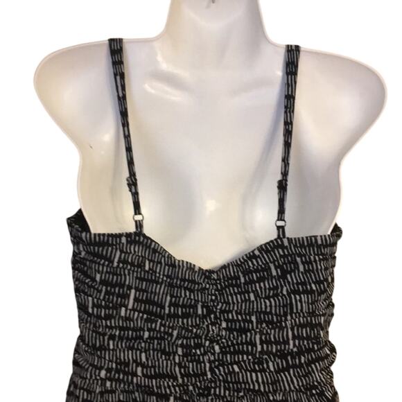 The Limited Ruffle Black & White Print Dress M - Picture 4 of 8